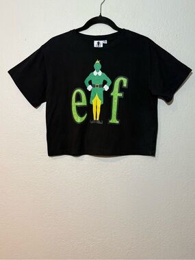 Elf the Movie- Black Cropped T-shirt/Tee Size Medium